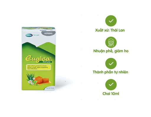 Thực Phẩm Bảo Vệ Sức Khỏe Xịt Họng Thảo Dược Eugica 10ml MEGA We care ảnh 4