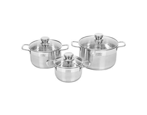 Bộ 3 Nồi Inox 5 Đáy Cao Cấp GCS232-T1 Green Cook ảnh 0