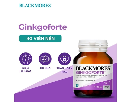 Thực Phẩm Bảo Vệ Sức Khỏe Viên Uống Bổ Não Ginkgoforte 40 Viên BLACKMORES ảnh 3