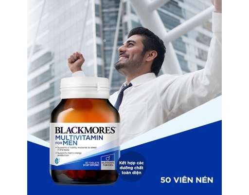 Thực Phẩm Bảo Vệ Sức Khỏe Viên Uống Hỗ Trợ Sức Khỏe Cho Nam Giới Multivitamin For Men 50 Viên BLACKMORES ảnh 2