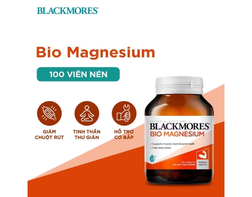 Thực Phẩm Bảo Vệ Sức Khỏe Viên Uống Bổ Sung Magiê Bio Magnesium 100 Viên BLACKMORES ảnh 3
