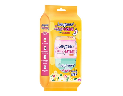 Lốc 6 Gói Khăn Ướt Mini 12 Miếng Let-green ảnh 0