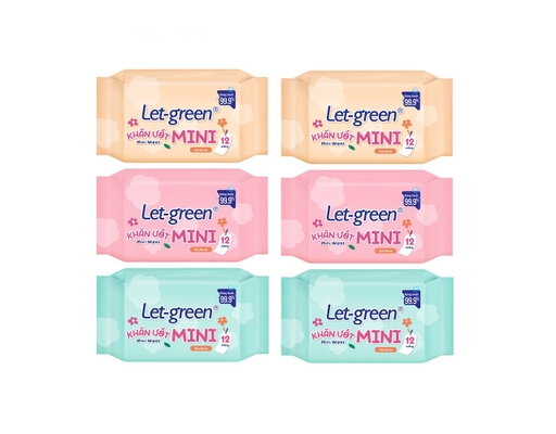 Lốc 6 Gói Khăn Ướt Mini 12 Miếng Let-green ảnh 1