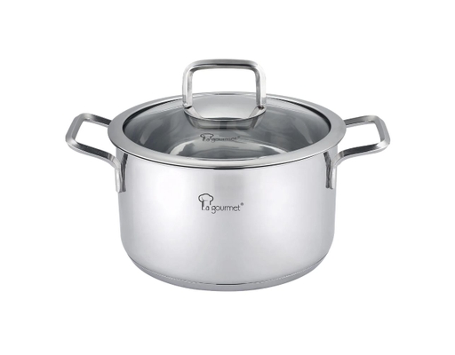 Nồi Inox Nova Cuisine 24cm Sâu Nắp Kính La Gourmet ảnh 0