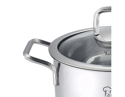 Nồi Inox Nova Cuisine 24cm Sâu Nắp Kính La Gourmet ảnh 2