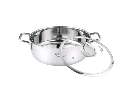 Nồi Inox Nova Cuisine 24cm Cạn Nắp Kính La Gourmet ảnh 1
