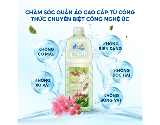 Nước Giặt Dành Cho Các Loại Vải Cao Cấp 1L Earth Choice ảnh 2