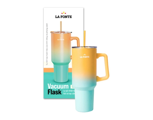 Ly Giữ Nhiệt Kèm Ống Hút 1200ml Có Tay Cầm 012317-ORA La Fonte ảnh 3