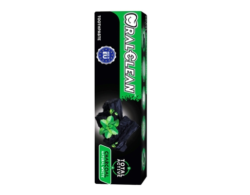 Kem Đánh Răng Than Hoạt Tính Total Active Charcoal Natural White 100g OralClean ảnh 1