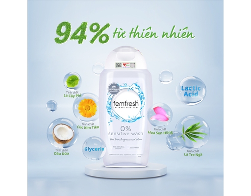 Dung Dịch Vệ Sinh Phụ Nữ Kháng Khuẩn Da Nhạy Cảm 250ml femfresh ảnh 3