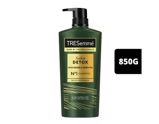 Dầu Gội Salon Detox Gừng Trà Xanh Sạch Sâu 850g TRESemmé ảnh 0