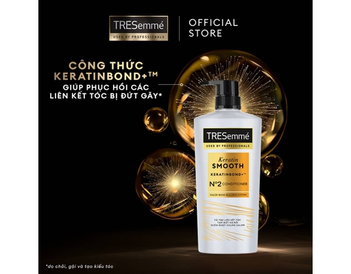 Dầu Xả Vào Nếp Suôn Mượt Keratin Smooth 620g TRESemmé ảnh 2