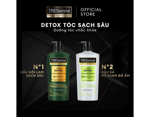 Dầu Xả Gừng & Trà Xanh Sạch Sâu Salon Detox 620g TRESemmé ảnh 2