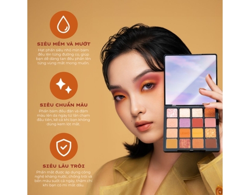 Bảng Phấn Mắt 16 Ô Màu Aesthetic Version 1 20.8g Lemonade ảnh 2