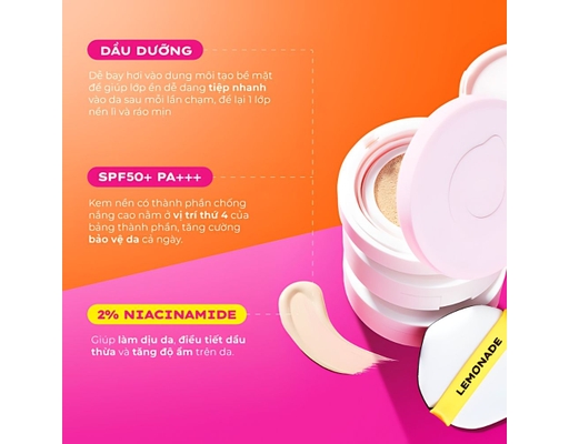 Phấn Nước Kiềm Dầu Màu A.00 Extra Light 15g Lemonade ảnh 1