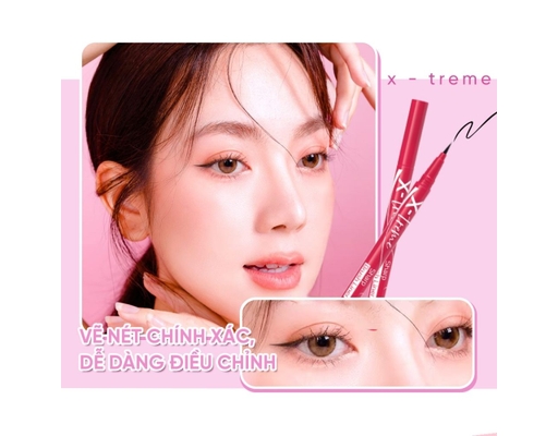 Kẻ Mắt Nước Siêu Mảnh Extreme Sharp Màu Đen - #01 0.5ml Silkygirl ảnh 1