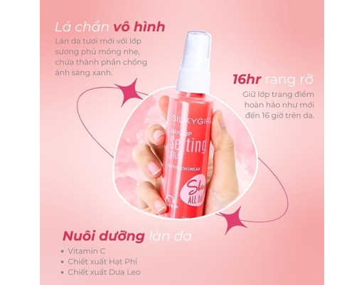 Xịt Khóa Makeup Slay All Day 70ml Silkygirl ảnh 2