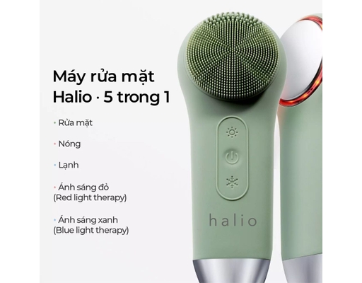 Máy Rửa Mặt Và Massage Multitask Màu Peach Fuzz Halio ảnh 3