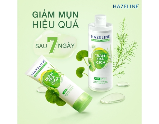 Gel Rửa Mặt Dịu Nhẹ Ngừa Mụn Từ Matcha Và Tràm Trà Cica 100g Hazeline ảnh 2