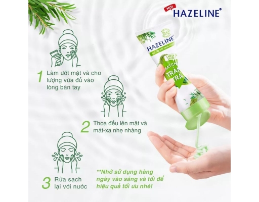Gel Rửa Mặt Dịu Nhẹ Ngừa Mụn Từ Matcha Và Tràm Trà Cica 100g Hazeline ảnh 5