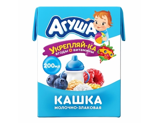 Sữa Ngũ Cốc Vị Việt Quất, Mâm Xôi Và Táo 200ml Agusha ảnh 0