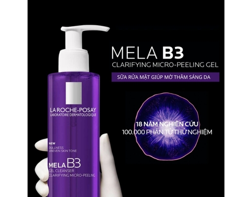 Gel Rửa Mặt Mờ Thâm Sáng Da Mela B3 Micropeeling 200ml La Roche-Posay ảnh 1