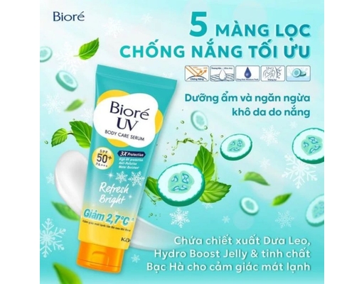 Serum Chống Nắng Dưỡng Thể Kháng Bụi Siêu Mịn Mát Lạnh 230ml Bioré ảnh 1