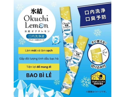 Nước Súc Miệng Okuchi Bạc Hà Chanh 11mlx5 Gói