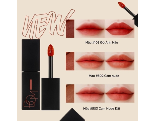 Son Kem Lì Matt Holic Màu Đỏ Ánh Nâu #103 Maple Red 8.5g B.O.M ảnh 2