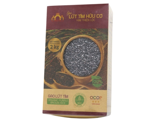 Gạo Lứt Tím Hữu Cơ 2kg Kim Thiên Lộc ảnh 1