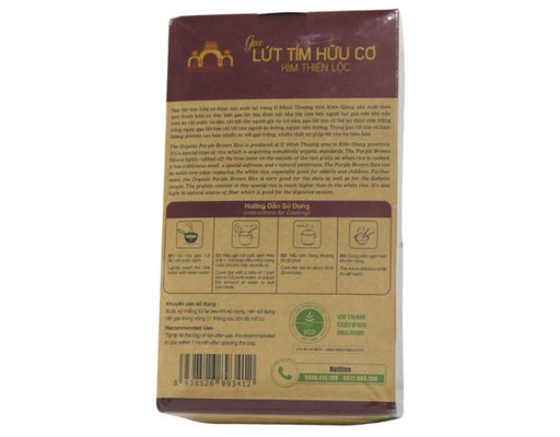 Gạo Lứt Tím Hữu Cơ 2kg Kim Thiên Lộc ảnh 3