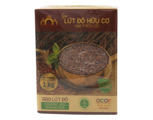 Gạo Lứt Đỏ Hữu Cơ 1kg Kim Thiên Lộc ảnh 1