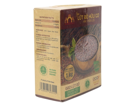 Gạo Lứt Đỏ Hữu Cơ 1kg Kim Thiên Lộc ảnh 2
