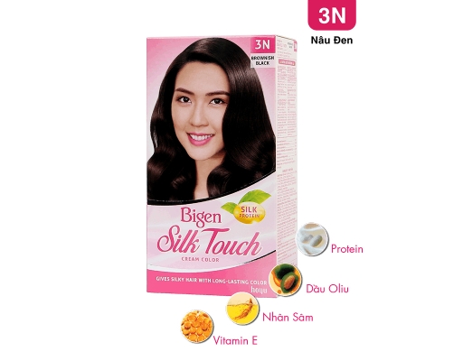 Kem Nhuộm Tóc Silk TouchMàu: Màu 3N - Nâu Đen Bigen ảnh 1