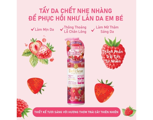 Gel Tẩy Tế Bào Chết Hương Dâu Detclear Mixed Berry 180ml Meishoku ảnh 2