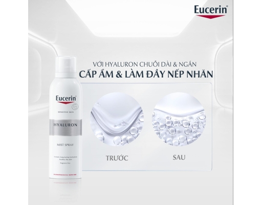 Xịt Dưỡng Ẩm Ngăn Ngừa Lão Hóa Cho Da Nhạy Cảm Hyaluron Mist Spray 150ml Eucerin ảnh 4