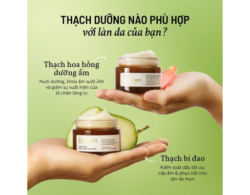 Thạch Bí Đao Cung Cấp Ẩm Và Ngăn Ngừa Mụn Winter Melon Gel Cream 30ml Cocoon ảnh 3