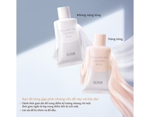 Sữa Chống Nắng Dưỡng Da Nâng Tông Kiềm Dầu Balancing Oshiroi Milk 35g Elixir ảnh 2