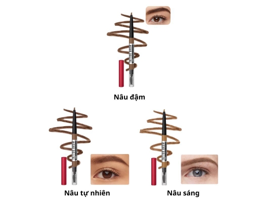 Chì Kẻ Mày Màu Nâu Tự Nhiên Tattoo Brow - Natural Brown 0.25g MAYBELLINE ảnh 2