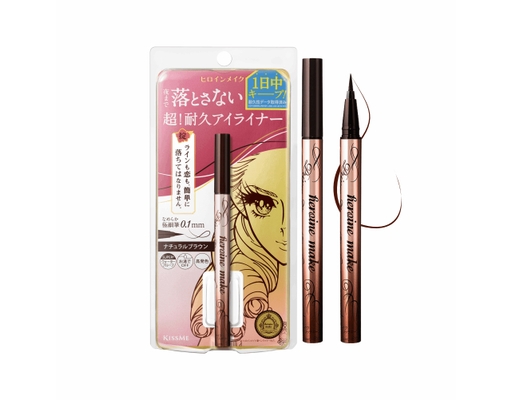 Bút Kẻ Mắt Nước Giữ Nét Siêu Bền Nét Kẻ Sắc Mảnh Heroine Make #03 Màu Nâu Tự Nhiên 0.4ml Kissme ảnh 0