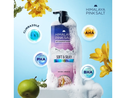 Dầu Gội Sạch Gàu Muối Hồng Himalaya Mềm Mượt Óng Ả 650ml HIMALAYA PINK SALT ảnh 3