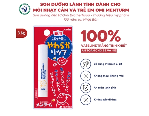 Son Dưỡng Dành Cho Môi Nhạy Cảm Và Trẻ Em 3.6g Omi Brotherhood ảnh 1