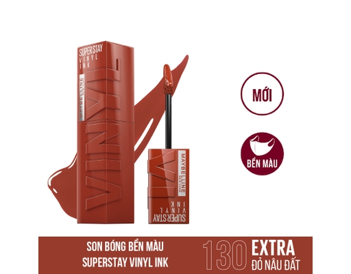 Son Kem Bóng Super Stay Vinyl Ink Màu Đỏ Nâu Đất - 130 Extra 4.2ml MAYBELLINE ảnh 1