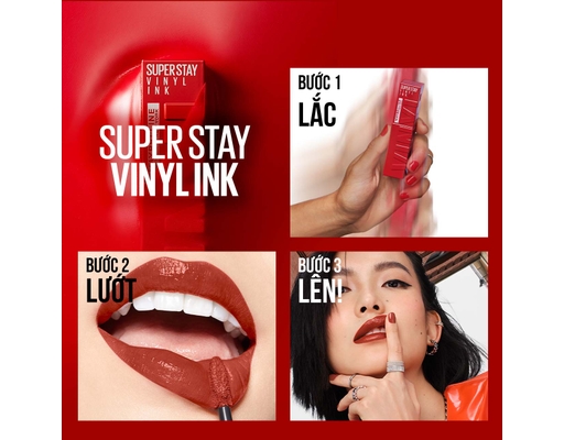 Son Kem Bóng Super Stay Vinyl Ink Màu Hồng Đào Đất - 125 Keen 4.2ml MAYBELLINE ảnh 4