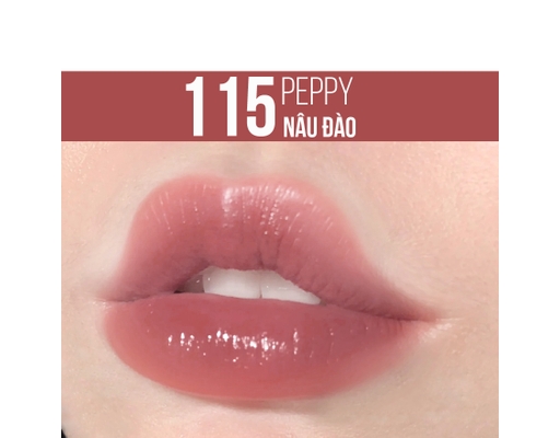 Son Kem Bóng Super Stay Vinyl Ink Màu Nâu Đào - 115 Peppy 4.2ml MAYBELLINE ảnh 1