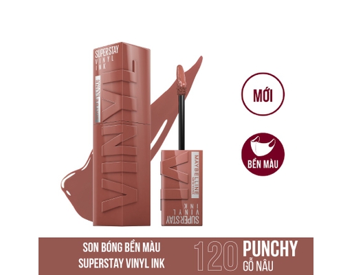 Son Kem Bóng Super Stay Vinyl Ink Màu Cam Đất - 120 Punchy 4.2ml MAYBELLINE ảnh 1