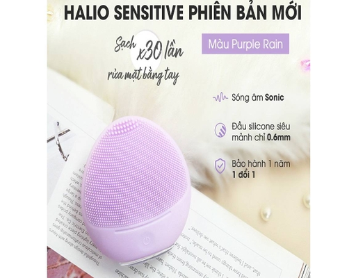 Máy Rửa Mặt Dành Cho Da Nhạy Cảm Purple 103g Halio ảnh 3