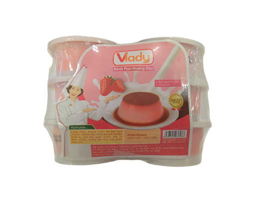 Bánh Flan Vị Dâu - 6 Cái x 54g Vlady ảnh 0