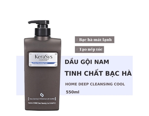 Dầu Gội Cho Nam Tinh Chất Bạc Hà Mát Lạnh Và Sạch Sâu 550ml Kerasys ảnh 1