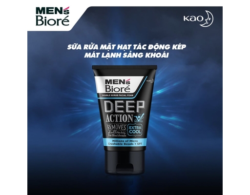Sữa Rửa Mặt Cho Nam Mát Lạnh Sảng Khoái 100g Men's Bioré ảnh 1